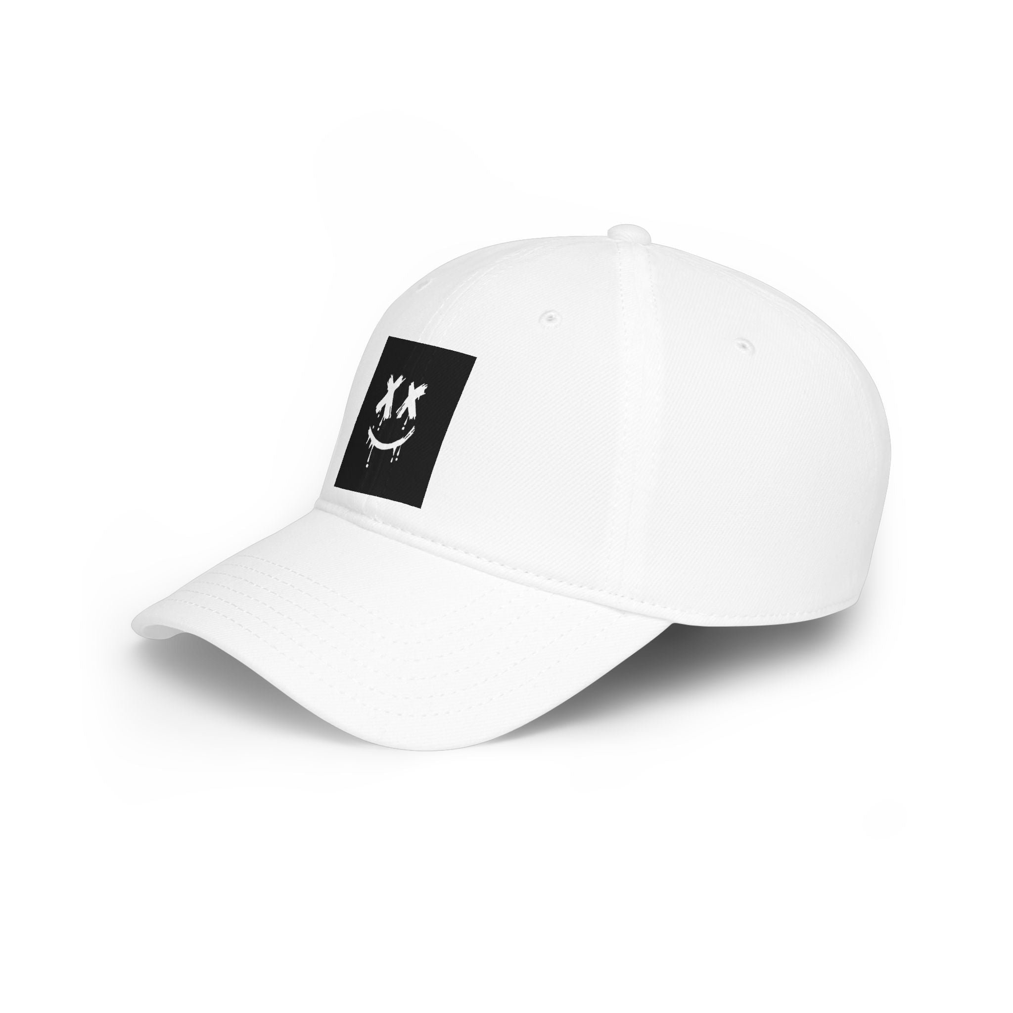Smiley Skull Snapback Cap — Grunge Drip Face Baseball Hat